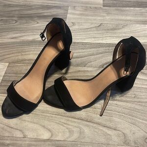 Women’s black block heels